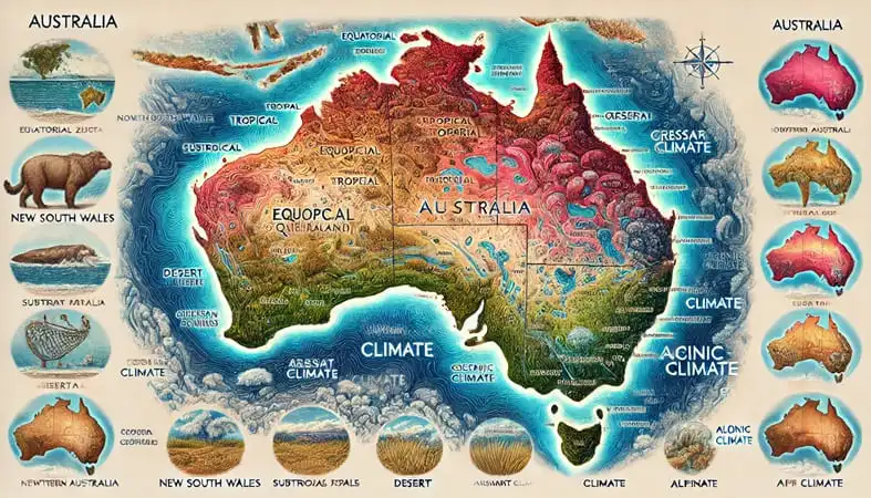  نقشه آب و هوایی استرالیا