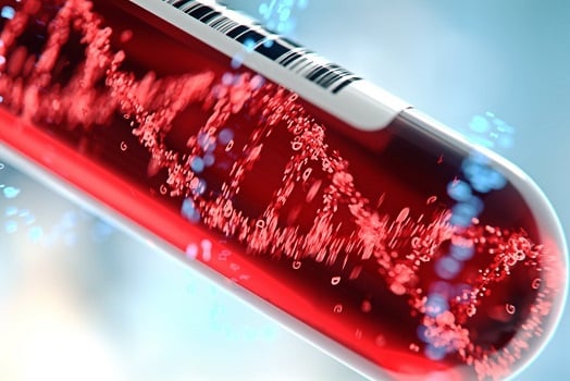 لوله آزمایش حاوی DNA استخراج شده