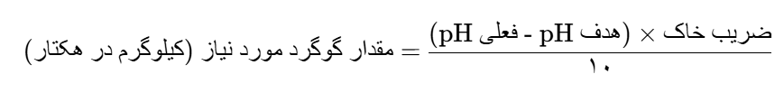 تنظیم pH خاک